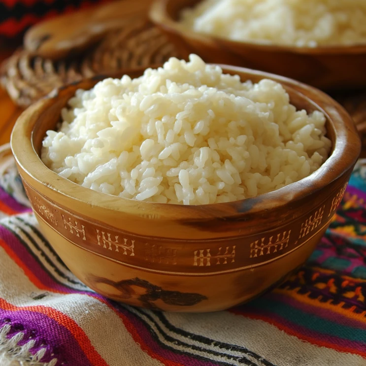 arroz blanco en un bol