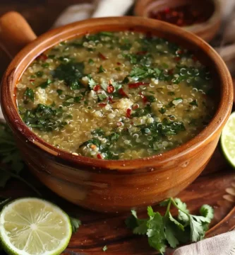 sopa_de_quinoa_Sirve_la_sopa_caliente_en_platos